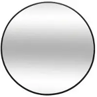 Atmosphera Miroir Alice en métal noir - Diamètre de 38 cm