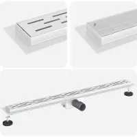 vidaXL Drain de douche avec design linéaire Argent 100 cm Acier inoxydable 304