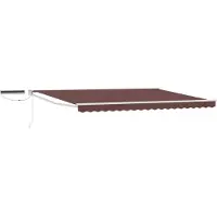 vidaXL Store électrique rétractable marron et blanc 4 x 3 m