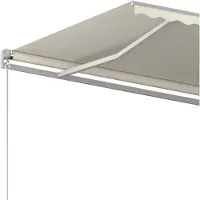 vidaXL Store manuel rétractable 500x300 cm Crème
