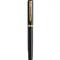 Waterman Füllfederhalter IMPRESSION schwarzer Lack GT F Blau Geschenkbox (1x)