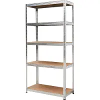 AWTOOLS 5-shelf rack 180x90x40 load capacity 200kg / 4.0mm - press-fast assembly