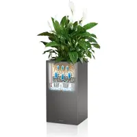 Lechuza CANTO Slatestone 40 high Dunkelgrau (40 x 40 x 76 cm)