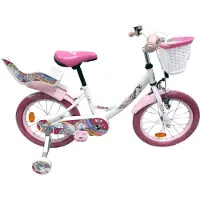 Volare Vélo enfant Unicorn 16 pouces, blanc