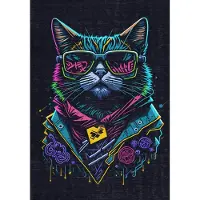 Bamyum Blackcat Bedruckter Gaming Teppich Chenille-Druck Maschinell Hergestellt 200 x 300 cm