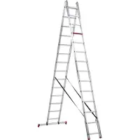 Altrex 108414 All Round Échelle - En Alu - Transformable À 2 Plans - 2x14 Échelons - 7,3m