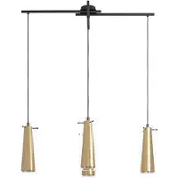 Eglo Suspension Pinto Gold 4-flg. noir, transparent, doré 97653