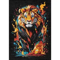 Bamyum Lions Bedruckter Gaming Teppich Chenille-Druck Maschinell Hergestellt 160 x 230 cm