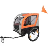 Flamingo Remorque pour vélo , modèle Jolene, couleur gris/orange