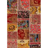 Bamyum Silena Bedruckter Teppich Chenille-Druck Maschinell Hergestellt 160 x 230 cm (160 x 230 cm)