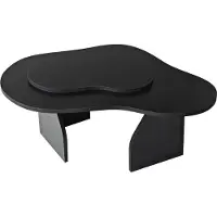 Skye Decor , Melted - Black, table basse, 100 % panneaux de particules mélaminés, noir, 105 x 65 x 35 cm