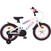 Volare Lily : vélo pour enfants - fille - 16 pouces - blanc, rose, violet