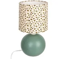 Zesso Atmosphera createur d'interieur - Keramiklampe kind timéo leopardenmuster grün h25cm