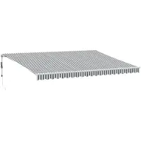vidaXL Store automatique anthracite & blanc 500x350 cm