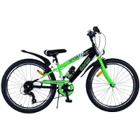 Volare Vélo enfant Sportivo - Garçons - 24 pouces - 7 vitesses - Noir Vert