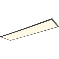 Reality Plafonnier LED rectangulaire avec télécommande BETA noir-multicolore 31 W, nuances de blanc et de couleurs, 3600 lm, métal, dimensions : 5,5 x 119,5 x 29,5 cm, IP20, RL