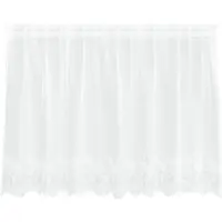 vidaXL Rideau en Dentelle Floral Blanc 120 x 200 cm Polyester