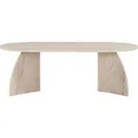 Skye Decor , Melina - Travertine, table basse, travertin, PANNEAU DE PARTICULES 100 % MÉLAMINÉ, 120 x 60 x 40 cm