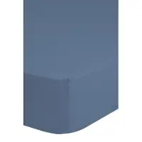 Bonjour Drap-housse Jersey 160/180x200 cm Bleu glacier