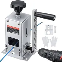 Vevor Dénudeur de Câble Manuel 1,5-30 mm Machine à Dénuder le Cuivre à Manivelle ou à Perceuse Électrique Non Incluse avec Cadre Q235 Lame Trempée HRC50 Dénudeuse de Fils Électriques pour Débutants