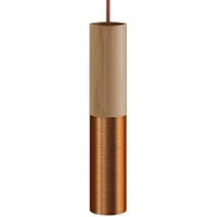 Creative Cables Tube-e14 En Bois Et Métal Pour Spot Avec Support De Lampe à Double Anneau