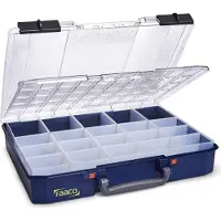 Raaco CarryLite 80 5x10-20/DLU Bleu Polycarbonate (PC), Polypropylène (PP)