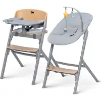 Kinderkraft SELECT Set chaise à manger Livy Oak + chaise longue Calmee, Premium