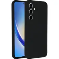 Accezz Coque Liquid Silicone Samsung Galaxy A35 - Noir