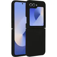 Accezz Coque Liquid Silicone pour Samsung Galaxy Z Flip 6 - Noir