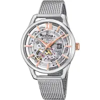 Festina Montre à affichage analogique '- Automatic watch Automatic - Automatic watch movement - Watch case width: 35.5 mm' argent