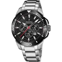 Festina Montre Homme Festina Acier Inoxydable Argent Festina Montre-Bracelet Chrono Vélo Uf20641/D