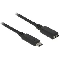 DeLOCK Câble d'extension USB-C, mâle - femelle, 3A, 2m - Noir