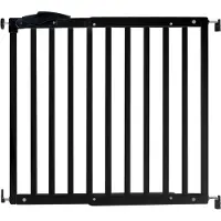 Fenss A3 Barrière de sécurité enfants bébés Oslo 71-102 cm Bois Noir