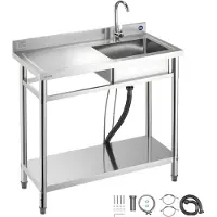 Vevor Évier cuisine utilitaire en acier inoxydable