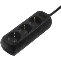 Hama 30391 bloc 3 prises 18,0 cm noir