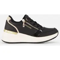 SKECHERS pour femme. 177341 Baskets Billion 2 noir (39), Plat, Lacets, Casuel