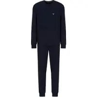 Emporio Armani Pyjama long bleu marine / blanc