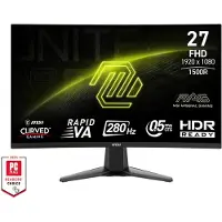 MSI Moniteur De Jeu Mag 276cxf - 27 Pouces Full Hd Va (vertical Alignment)
