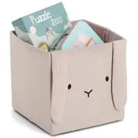 Zeller Boîte de rangement Lapin Mousseline (1x, 28 x 28 x 28 cm)