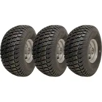 Parnells 15x6.00-6 Roues de tondeuse à gazon 4ply P332 pneu sur jante 20mm roulements (lot de 3)