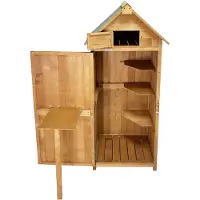 Lendo Online Armoire de Jardin 75x50x180 cm Bois Marron