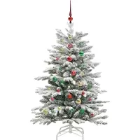 vidaXL Sapin de Noël Artificiel à Branches Articulées Blanc 150 cm