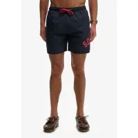 Superdry Shorts de bain bleu marine / rouge clair