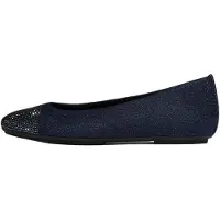 FitFlop pour femme. A0L-D71 Ballerines Delicato Crystal navy (39), Tissu, Plat, Aucun, Casuel, Marine