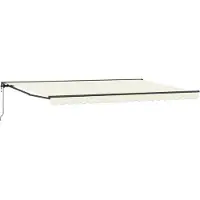 vidaXL Armature d'auvent Crème 500 x 300 cm Polyester avec revêtement PU