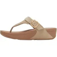 FitFlop pour femme. A4J-923 Sandales en cuir à boucle Lulu marron (36), Beige, Plat, Casuel