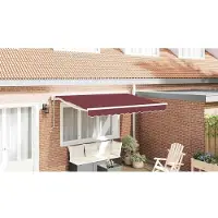 vidaXL Cadre d'auvent rouge bordeaux 250 x 200 cm