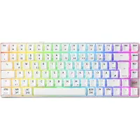 XTRFY K33 Compact Wireless, sans fil, USB + RF + Bluetooth, touches mécaniques à membrane, QWERTZ, LED RGB, blanc