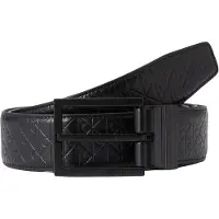 Calvin Klein Ceinture 'Emblem Print Buckle' noir