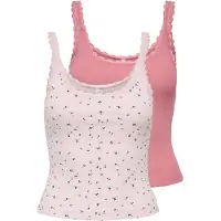 ONLY Haut 'ONLFENJA' vert foncé / rose ancienne / rose pastel / blanc